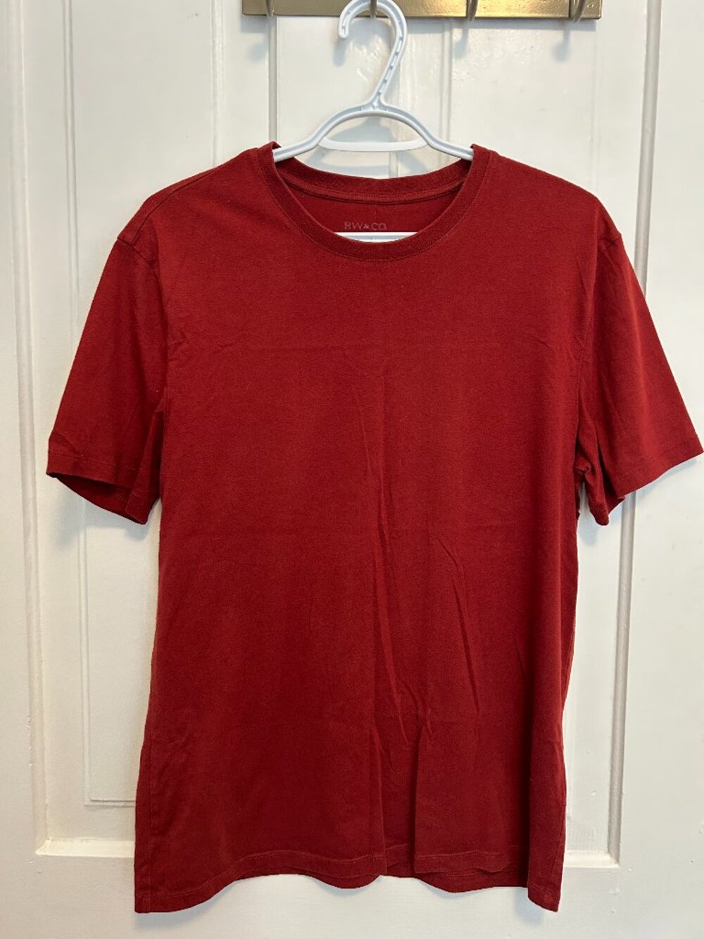 Mens Red RW&CO Medium Crewneck T-shirt